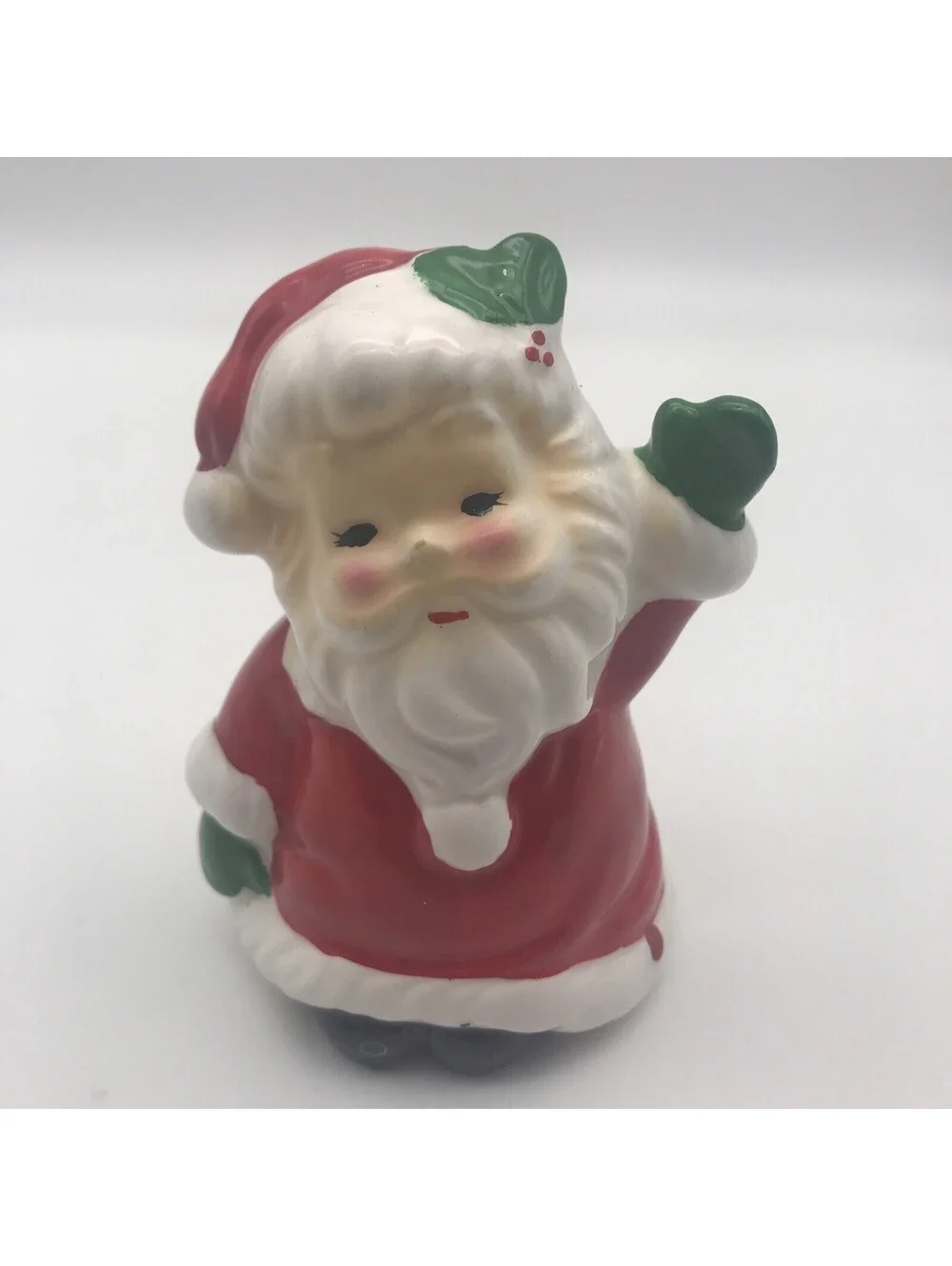 Vintage Josef Originals Santa & Mrs Claus Salt And Pepper Shakers Christmas Set